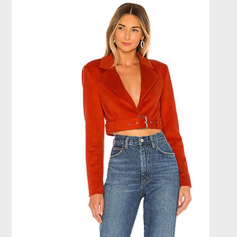 MAJORELLE XS Red Cropped Judy Jacket
